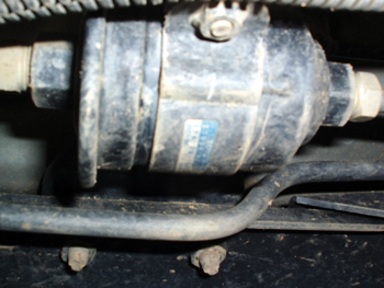 photo 2: if a fuel filter appears old and neglected, it’s probably due for replacement. 