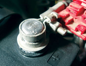  a clean positive battery terminal generally indicates that the battery and alternator are in good condition.