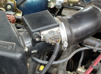 photo 3: a faulty maf sensor can mimic a worn fuel pump. because maf diagnosis can be complicated, it’s best left to a well-equipped professional.