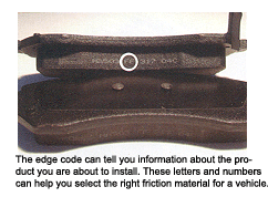 Decrypting Brake Pad Edge Codes